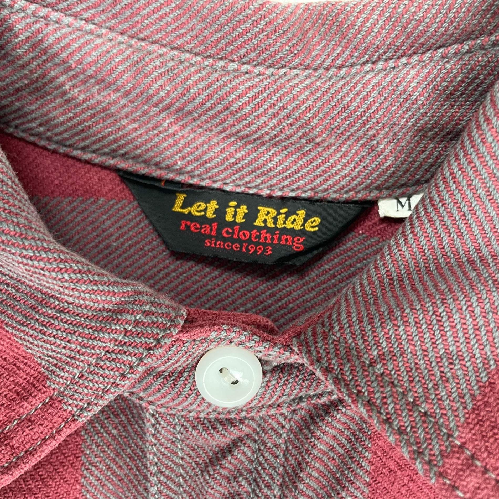 Let it Ride レットイットライド / 90s 初期 ヘビーストライプシャツジャケット ガゼット付 SIZE：M