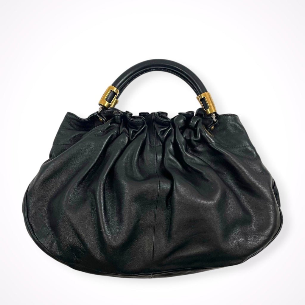 EMPORIO ARMANI / レザーボールハンドバッグ 参考定価：120,000程度