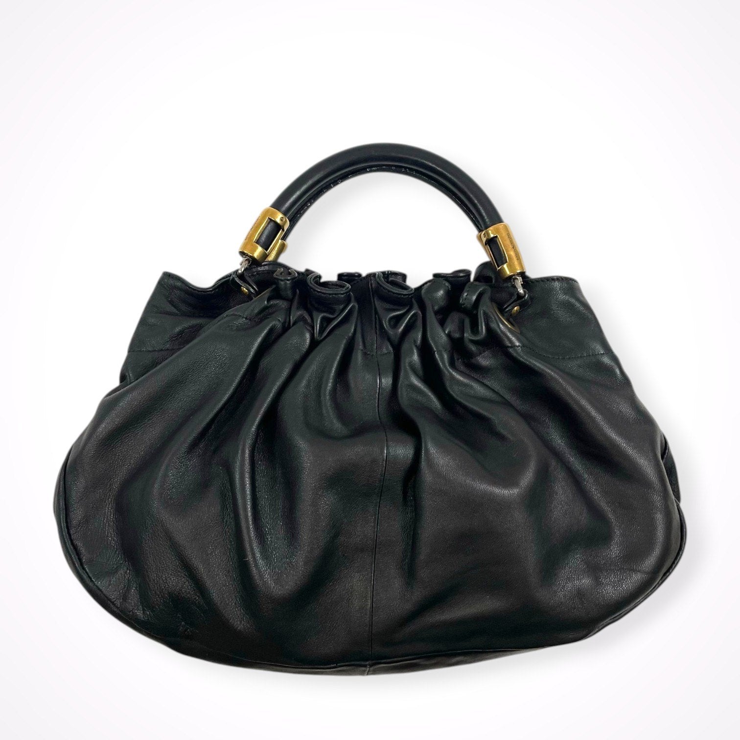 EMPORIO ARMANI / レザーボールハンドバッグ 参考定価：120,000程度