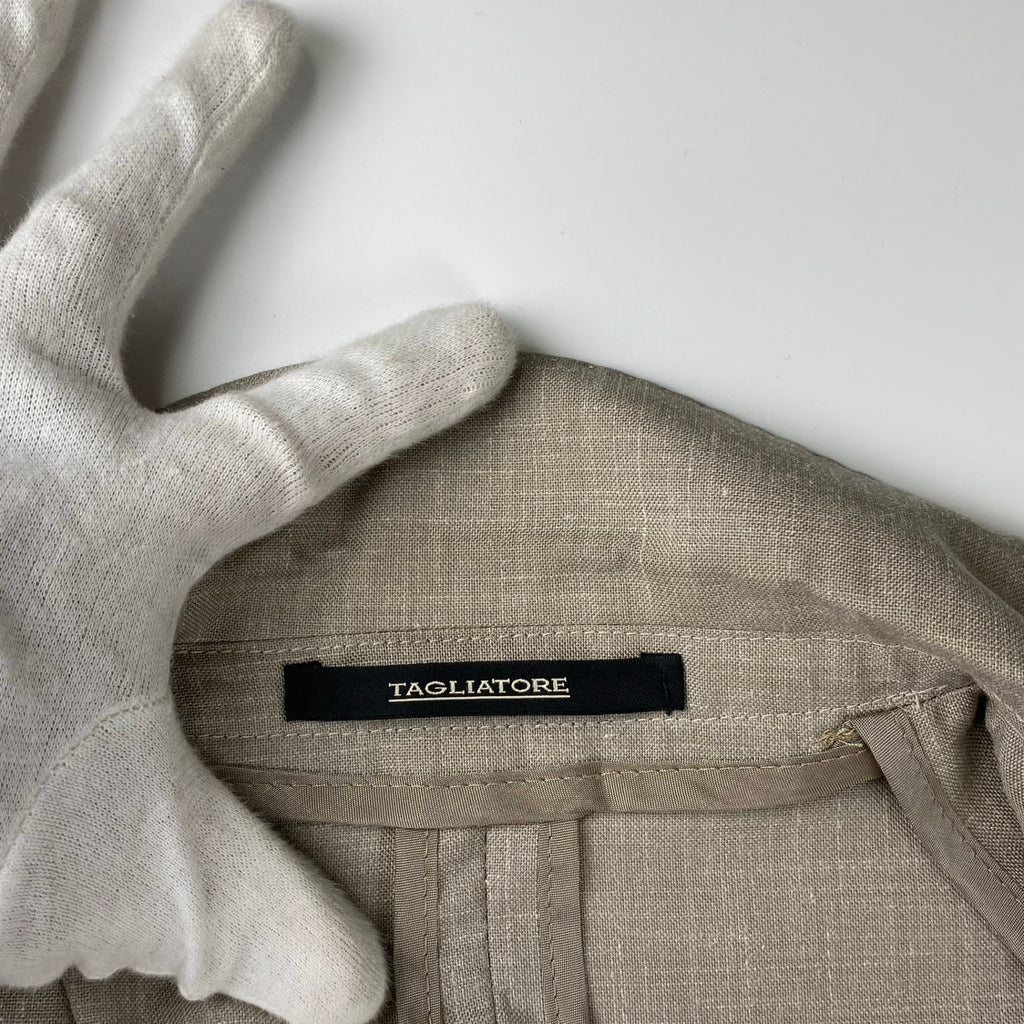 【美品】 TAGLIATORE タリアトーレ / dakar ダカール シルクMIX セットアップ スーツ ウール×シルク×リネン 参考定価：120,000+tax  SIZE:42（S程度）
