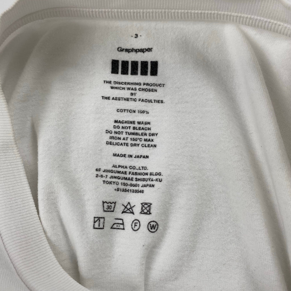 Graphpaper グラフペーパー / PAC TEE パック Tシャツ 日本製 SIZE：3（L程度）