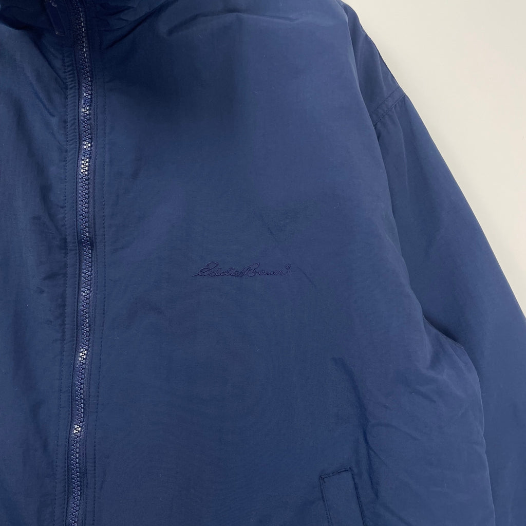 EDDIE BAUER エディーバウアー / 筆記体ロゴ刺繍 シェルジャケット ネイビー SIZE:L