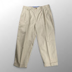 【BEAMS100名品】BEAMS PLUS ビームスプラス / 2プリーツ チノ トラウザーズ ライトベージュ SIZE：XL