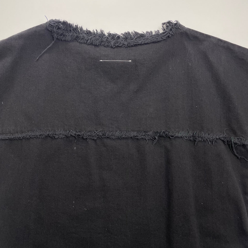 MM6 MAISON MARGIELA エムエムシックス メゾンマルジェラ / フリンジデザイン デニムプルオーバー ブラック 参考定価：38,000+tax SIZE:36