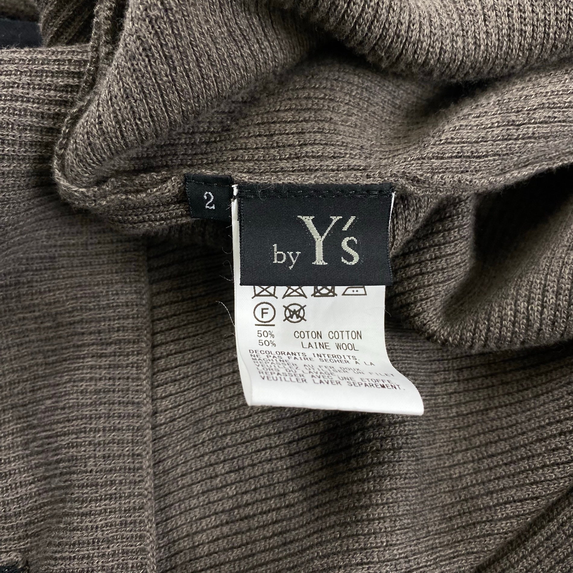 Y's ワイズ ヨウジヤマモト RISMAT by Y's / 20AWコレクションアイテム ニットサロペット モカブラウン SIZE:2