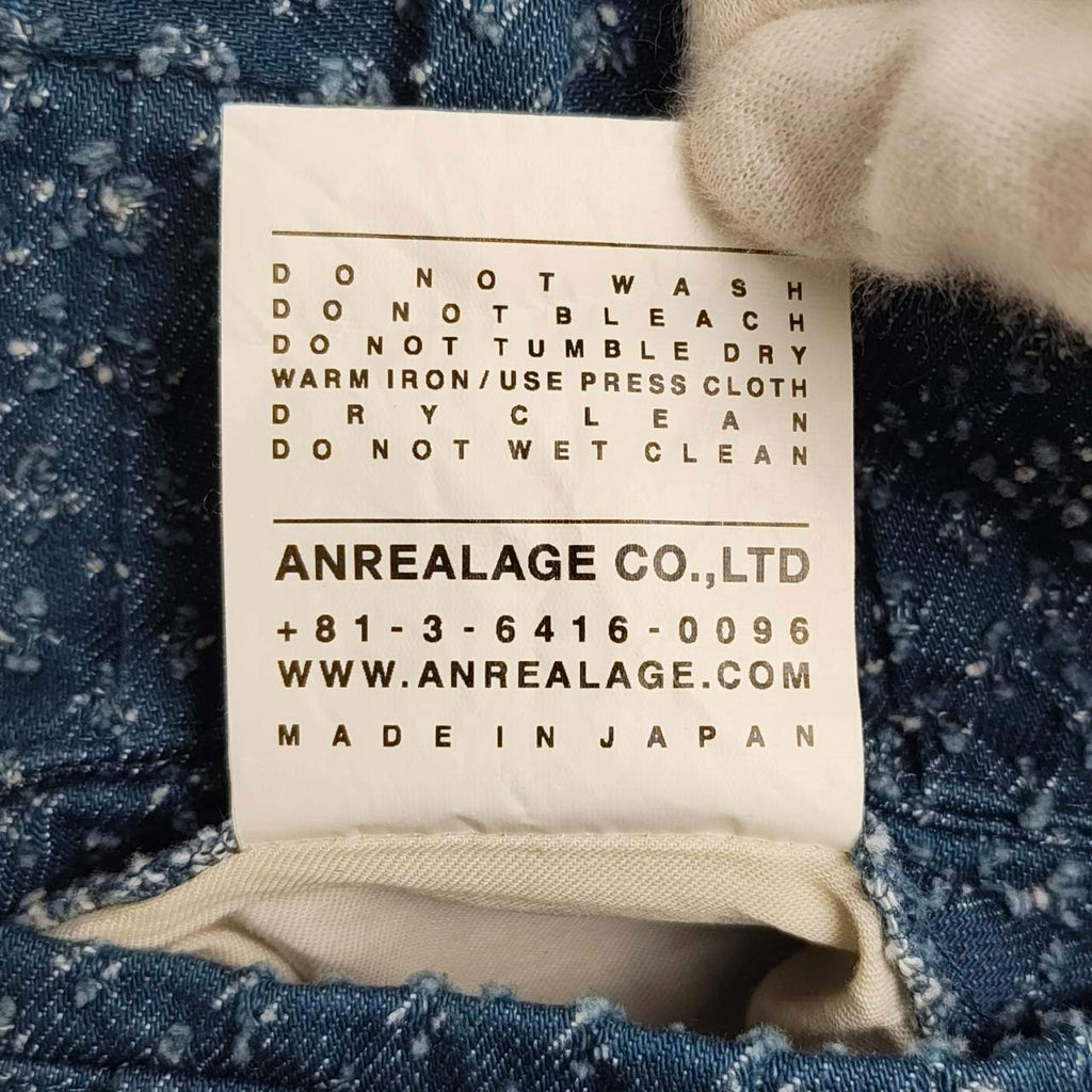 ANREALAGE アンリアレイジ / ハカマデニム 袴 ファンシーツイード インディゴ 参考定価：40,000程度 SIZE:40