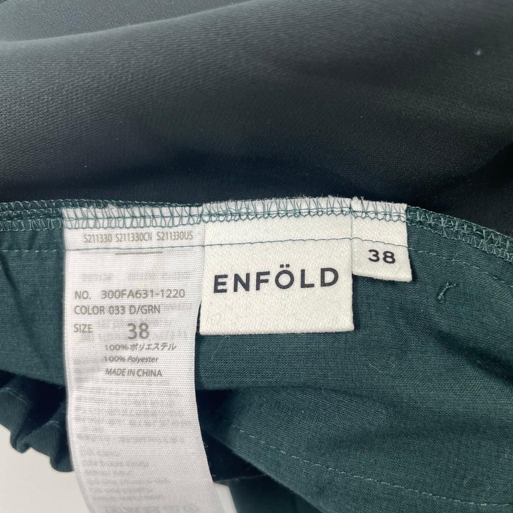ENFOLD エンフォルド / PEダブルクロス Relax TROUSERS グリーン 参考定価：21,000+tax SIZE：38