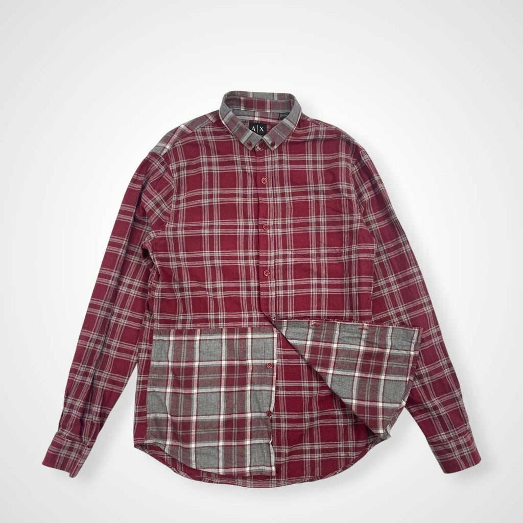 ARMANI EXCHANGE アルマーニ エクスチェンジ / グラデーションチェックシャツ 参考定価：25,000程度 SIZE：M