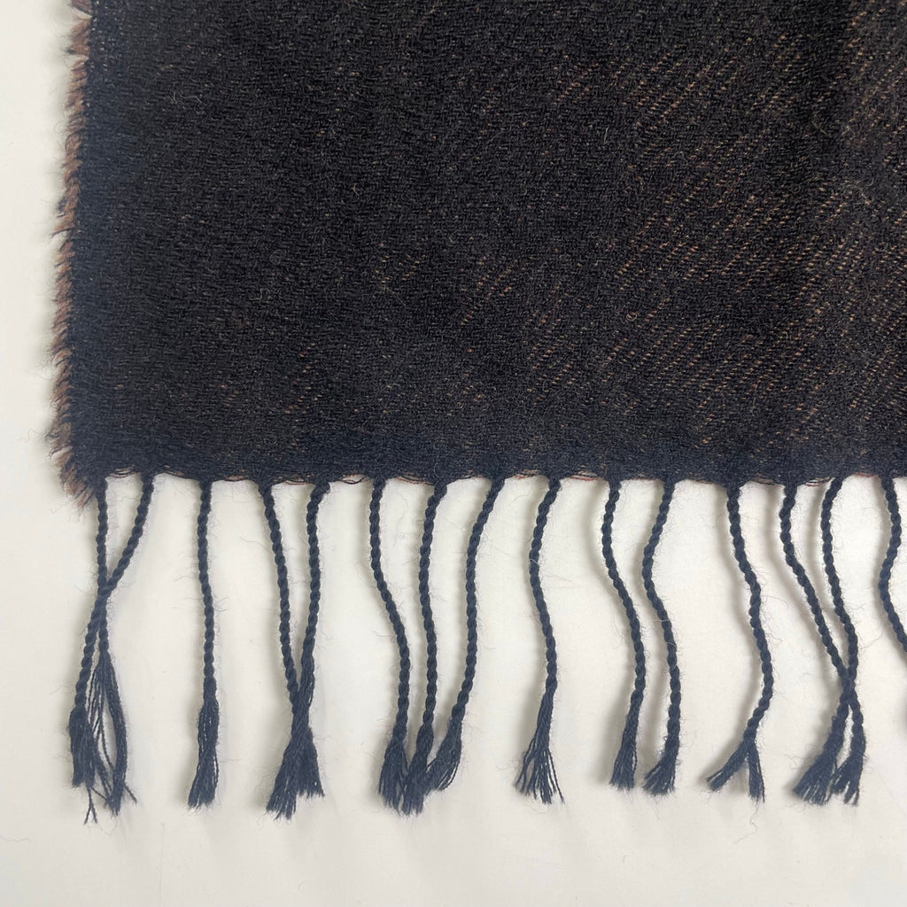 FENDI フェンディ / ロゴジャガードマフラー ブラウン×ブラック MADE IN ITALY