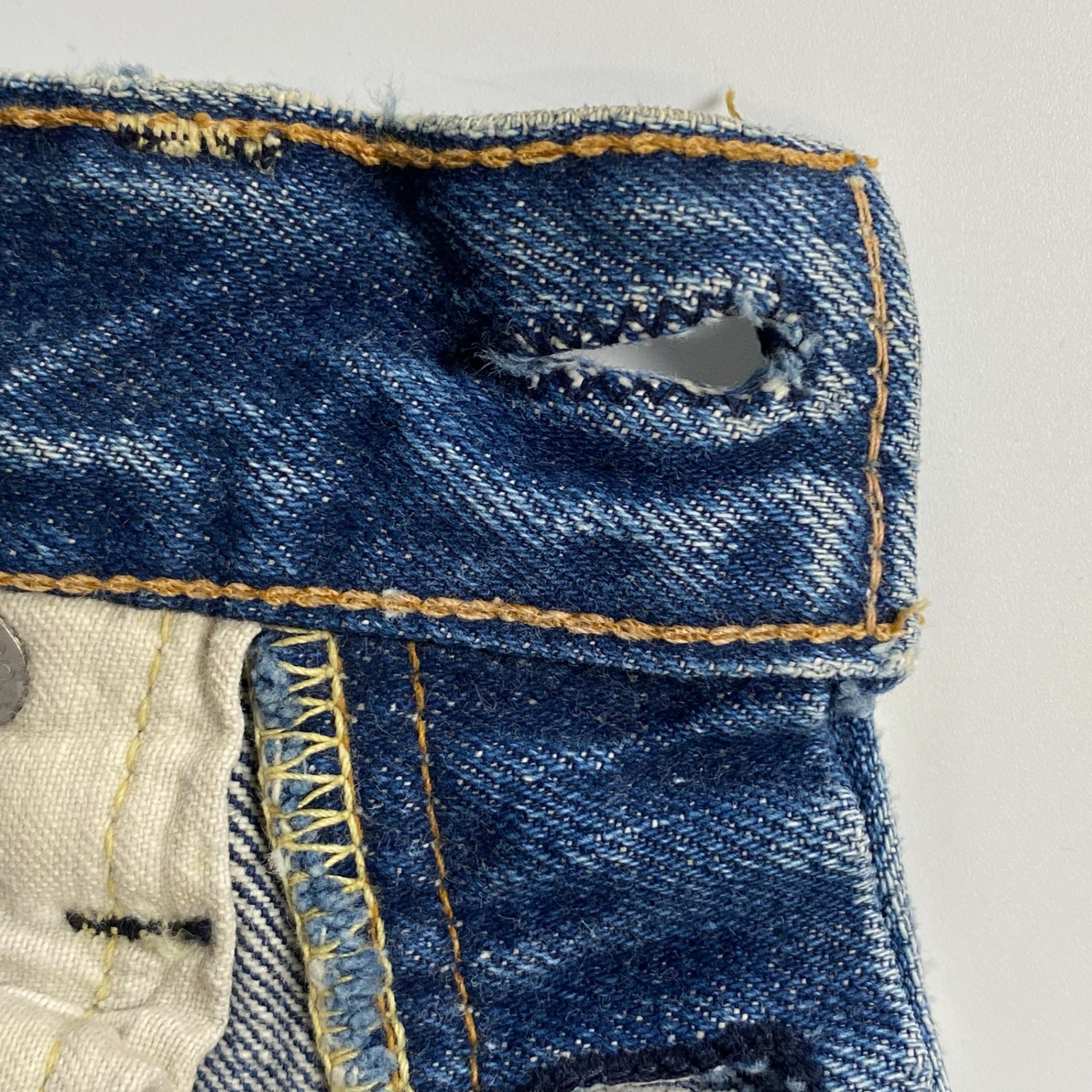 60s Levi's リーバイス / 501 BIG E カットオフ ハーフパンツ イエローステッチ 赤耳 SIZE：W79