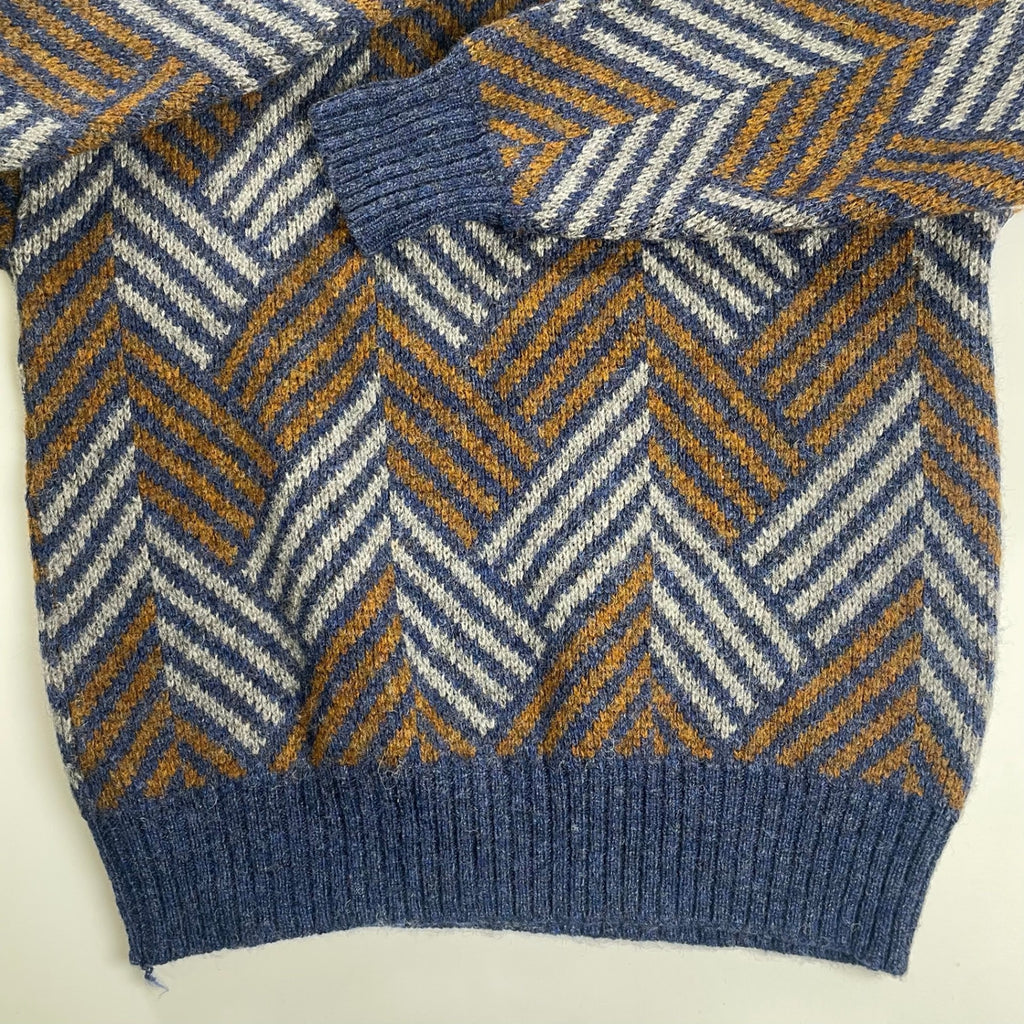 ALAN FLUSSER アランフラッサー / シェットランドウールニット MADE IN SCOTLAND SIZE:L