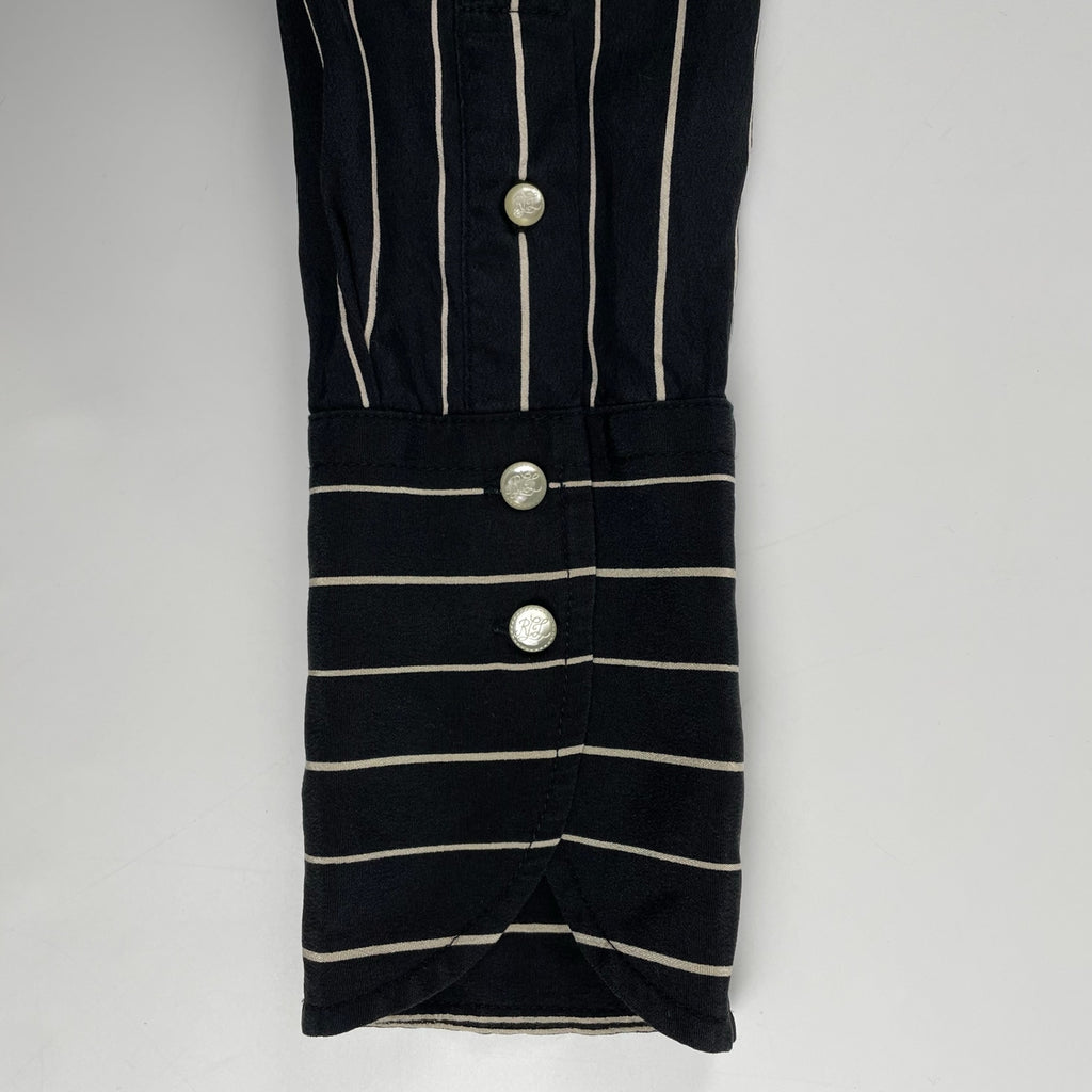 LAUREN RALPH LAUREN ローレン ラルフローレン / シルクストライプシャツ SIZE：6