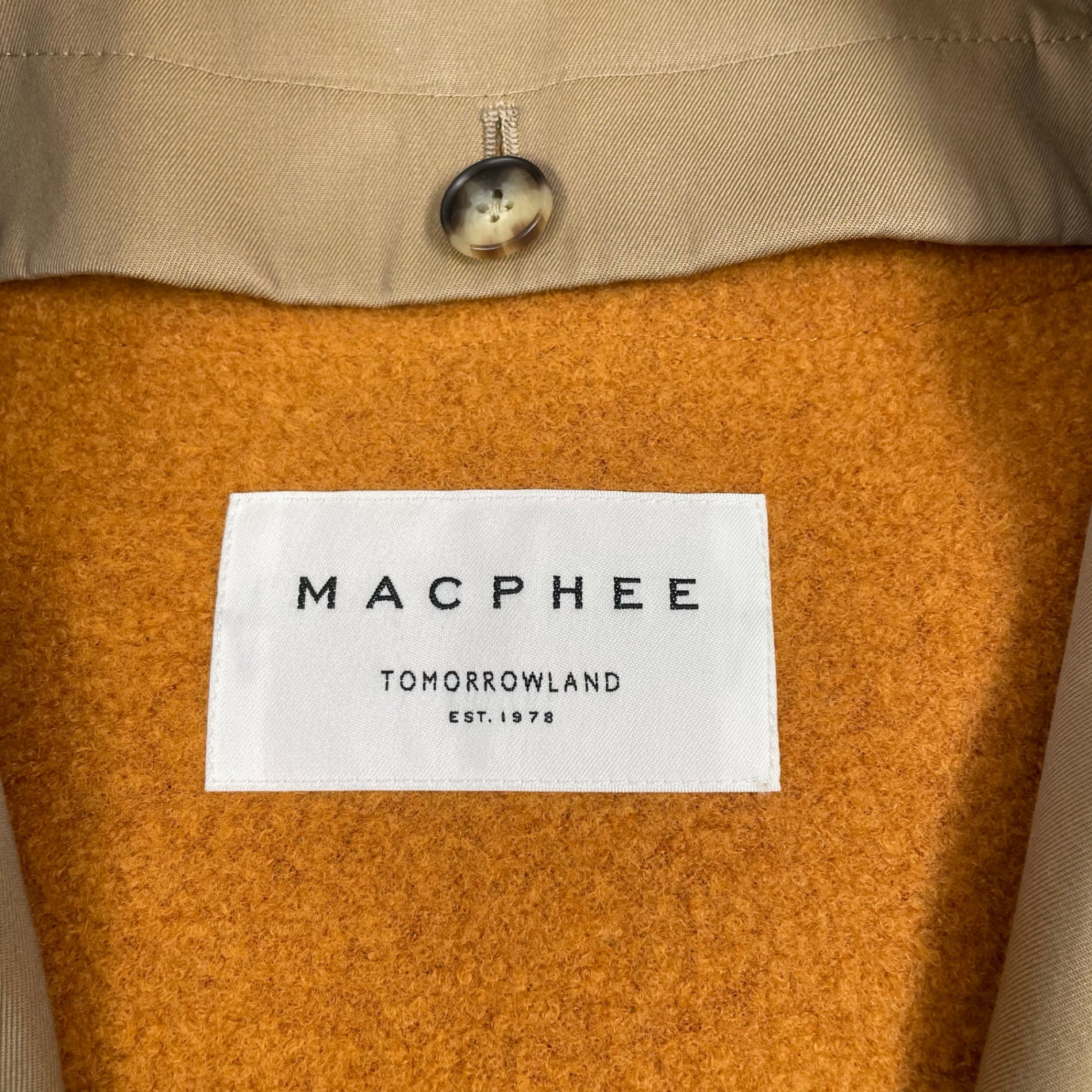 MACPHEE マカフィー / コットンギャバジントレンチコート 未使用品 参考定価：63,000+tax SIZE:34