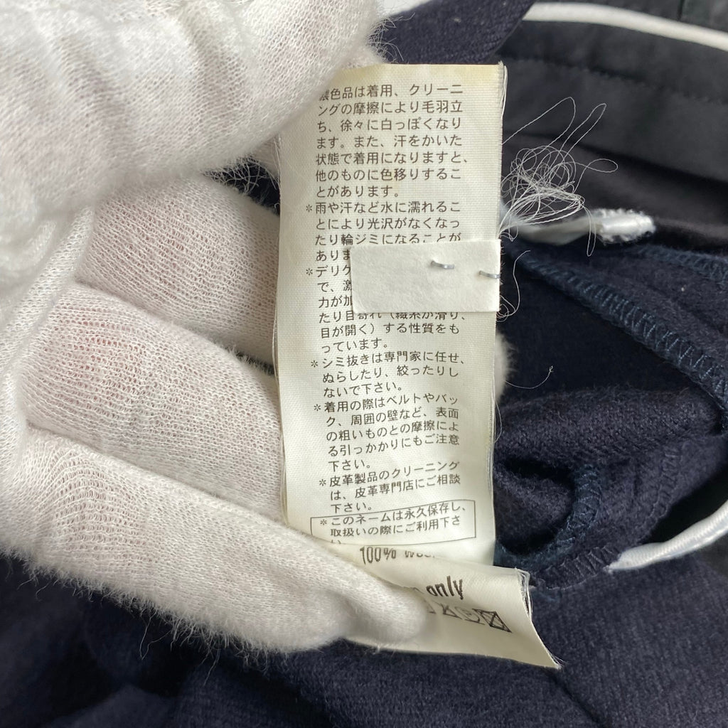 【04AW wave期】 RAF SIMONS ラフシモンズ / エンブロイダリー ミニマル スラックス ネイビー SIZE:46