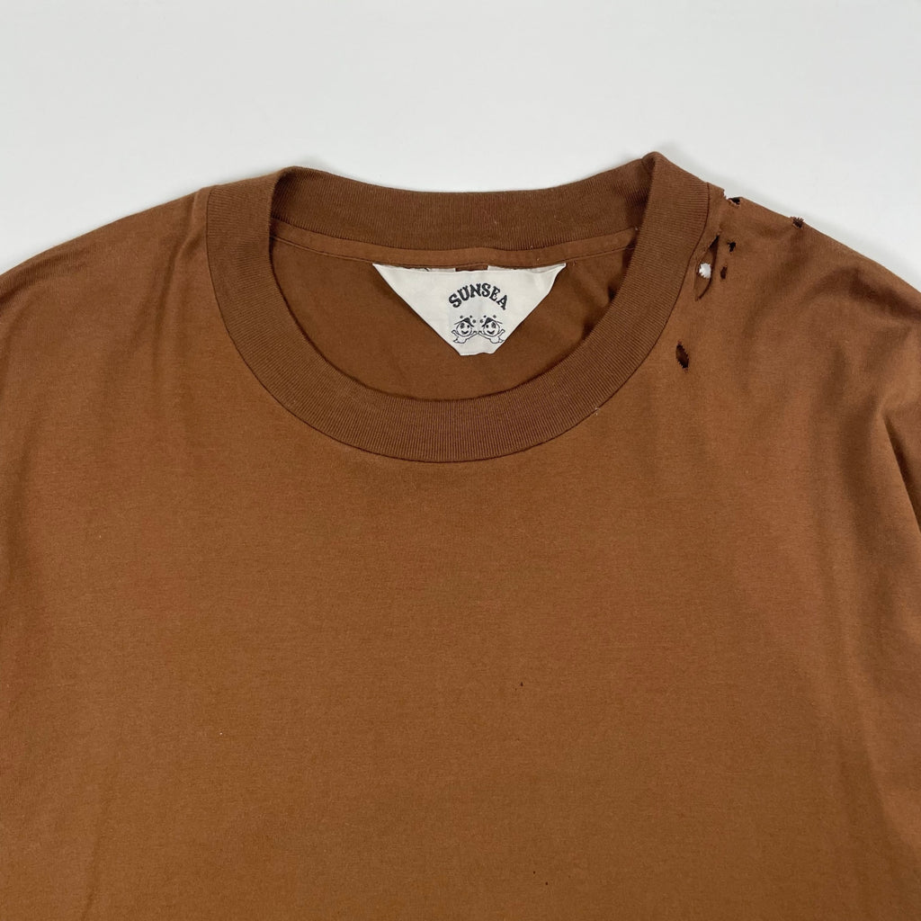 SUNSEA / ダメージ加工 サイドポケットTシャツ 参考定価：22,000程度 SIZE:2
