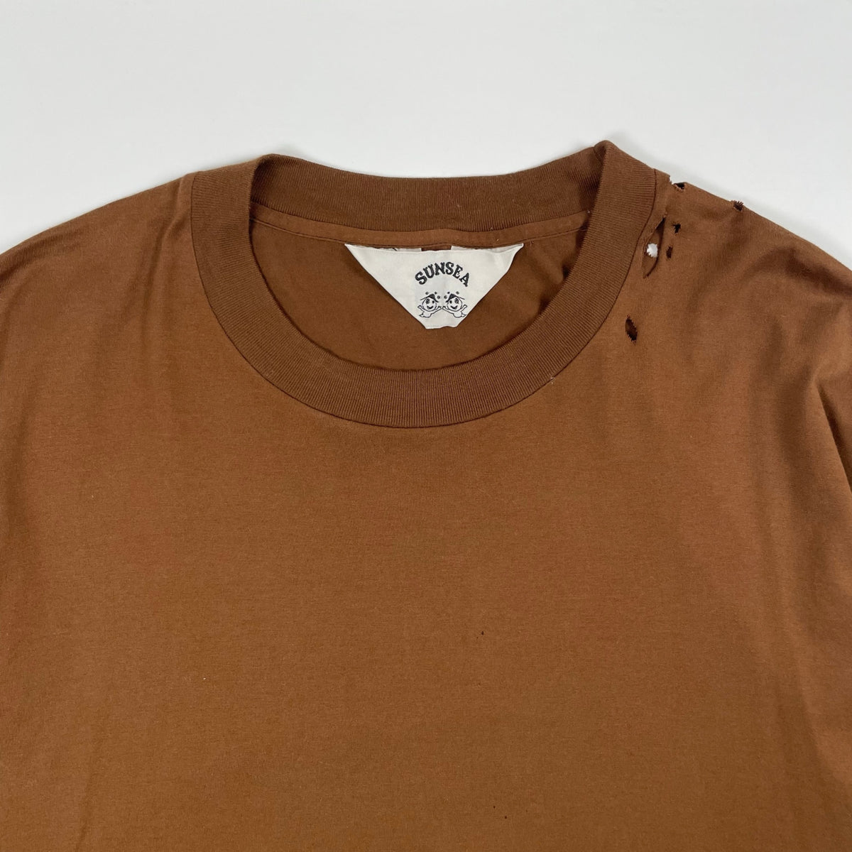 SUNSEA / ダメージ加工 サイドポケットTシャツ 参考定価：22,000程度 SIZE:2