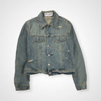 DOLCE＆GABBANA ドルチェ＆ガッバーナ / 02AWクラッシュデニムジャケット インディゴ  SIZE:46