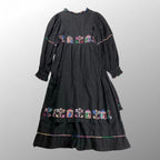 7-80s FRENCH VINTAGE フレンチヴィンテージ / ヴィンテージ フォークロアワンピース ボヘミアンスタイル SIZE:S
