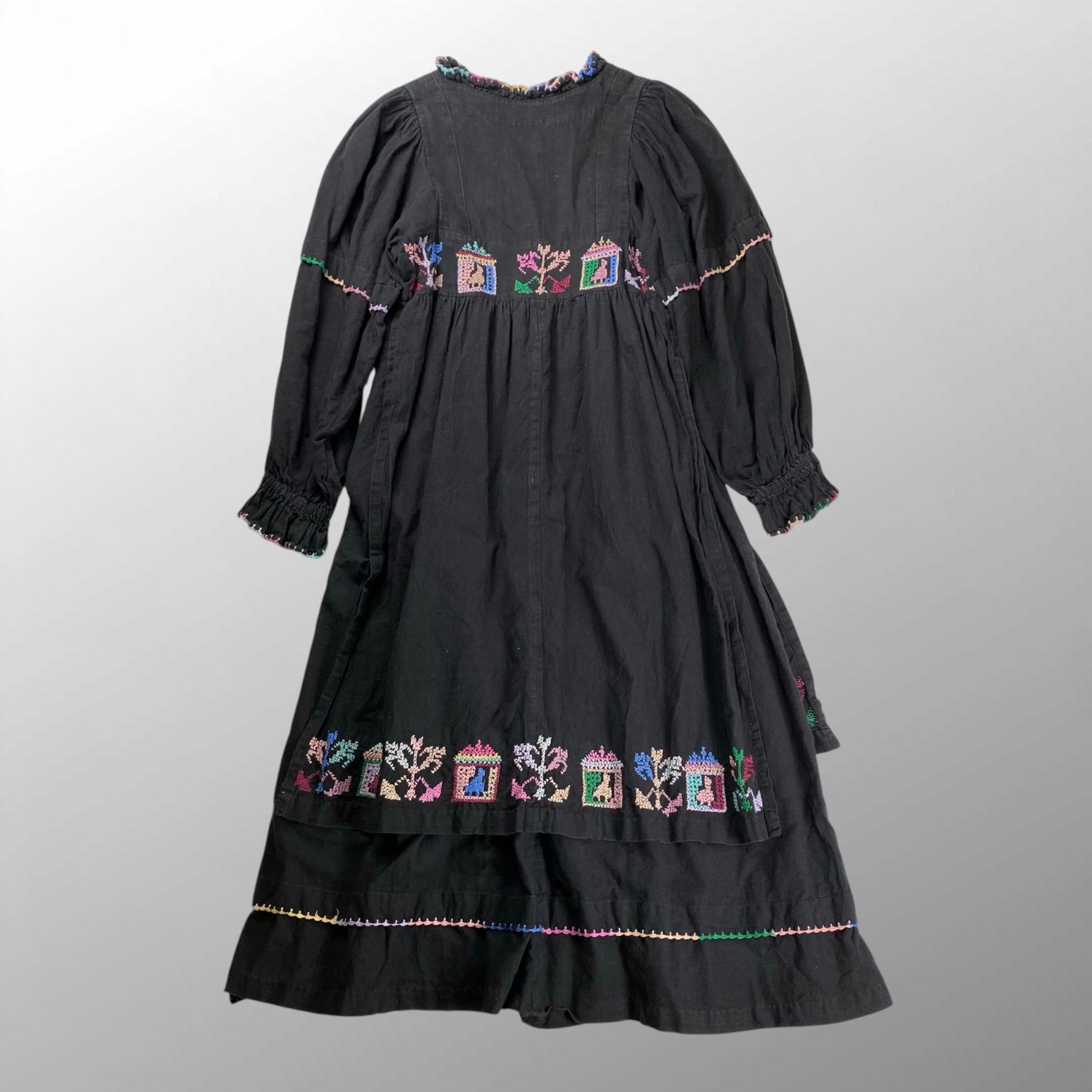 7-80s FRENCH VINTAGE フレンチヴィンテージ / ヴィンテージ フォークロアワンピース ボヘミアンスタイル SIZE:S