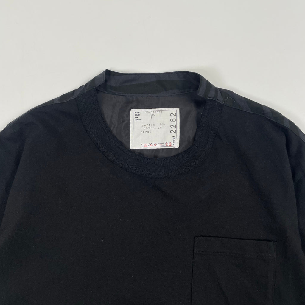 sacai / ゼブラ柄切替ポケットTシャツ 参考定価：45,000程度 SIZE:2