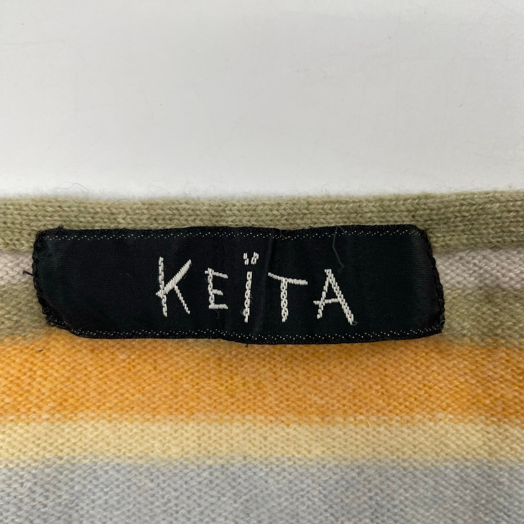 KEITA MARUYAMA / ピュアカシミア マルチボーダーニット 参考定価：55,000程度 SIZE：1