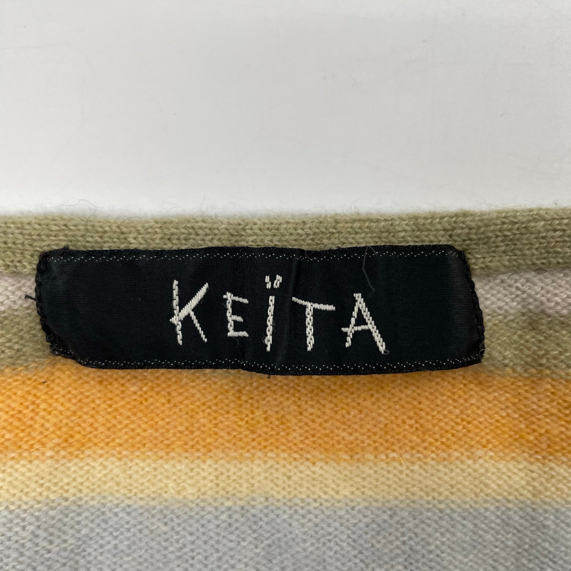 KEITA MARUYAMA / ピュアカシミア マルチボーダーニット 参考定価：55,000程度 SIZE：1