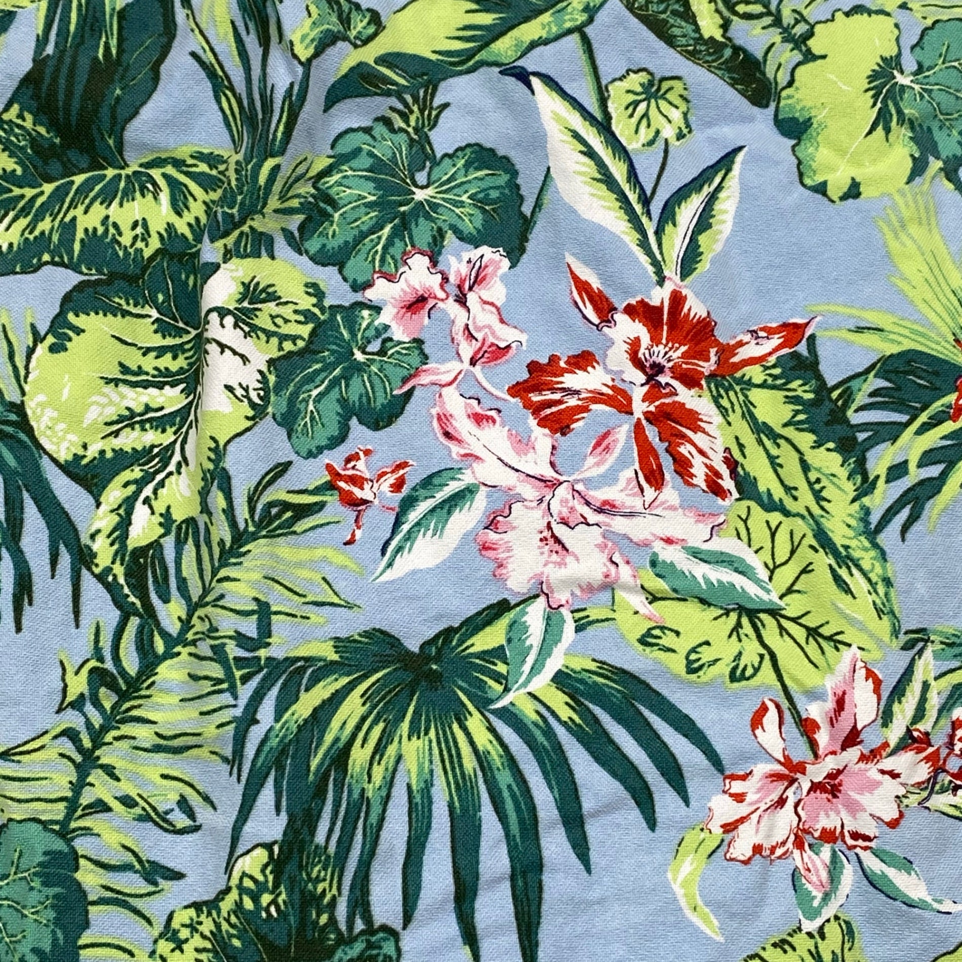 RALPH LAUREN ラルフローレン / ボタニカル アロハシャツ ボタンダウン コットン100％ SLIM FIT SIZE：XL