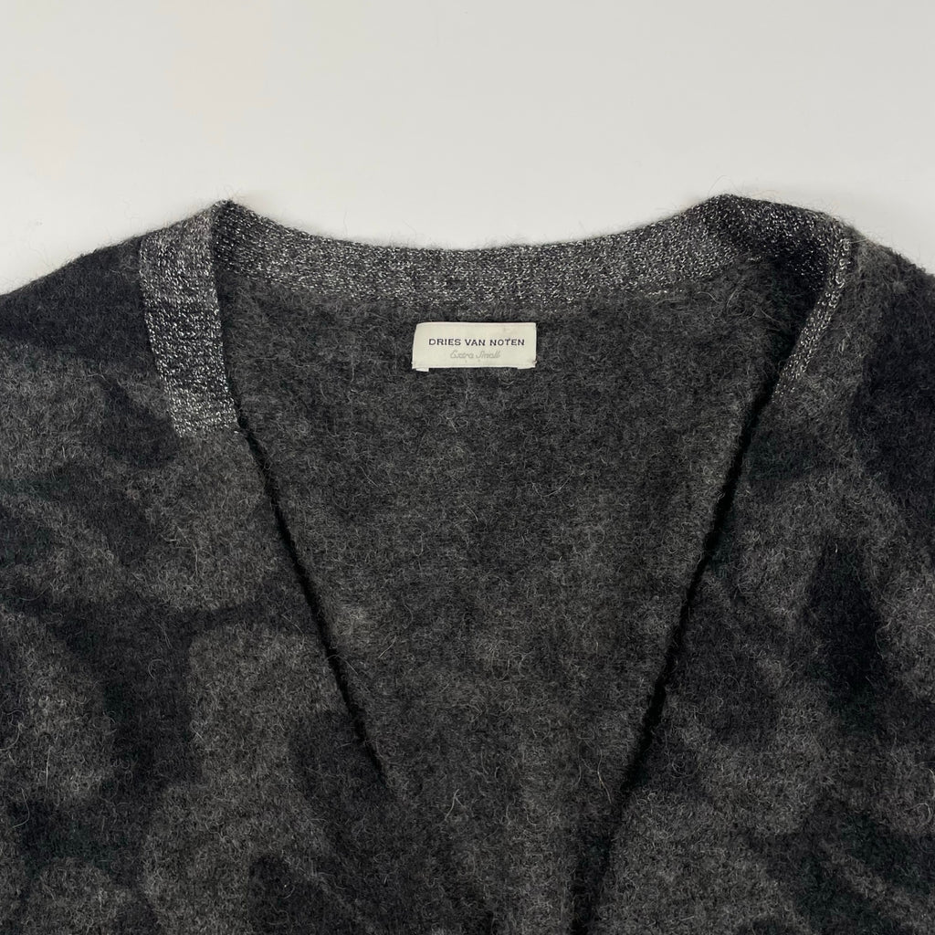DRIES VAN NOTEN / アルパカMIXレオパードカーディガン 参考定価：150,000程度 SIZE:XS