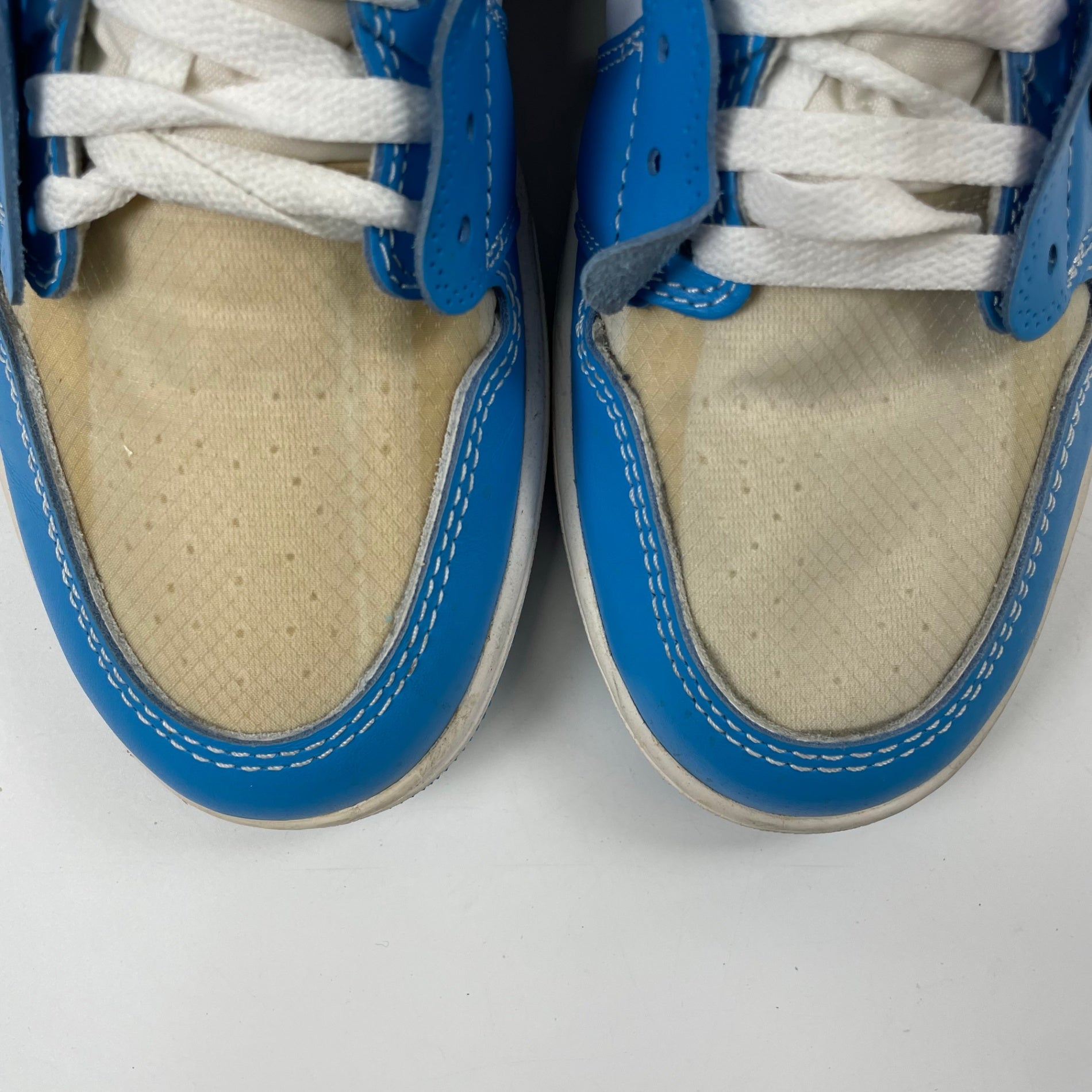 NIKE × OFF WHITE / Air Jordan 1 High UNC "White/Dark Powder Blue" 箱付 SIZE：28.5cm