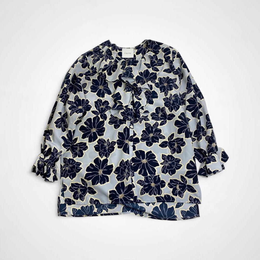 CO|TE コート / ハイビスカスフラワー セットアップ ブルー ネイビー ESTNATION取扱い 参考定価：100,000程度 SIZE:40(L程度)