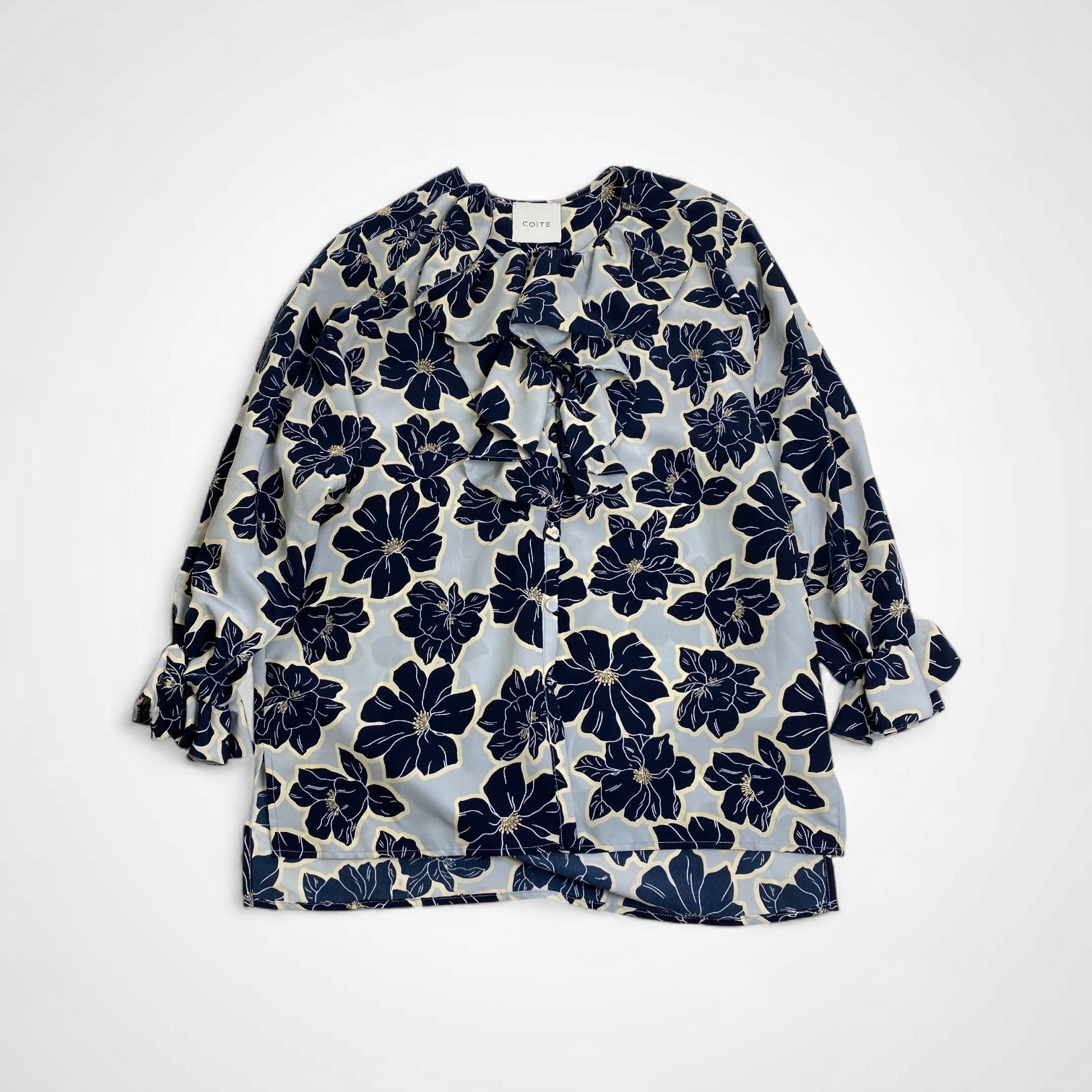 CO|TE コート / ハイビスカスフラワー セットアップ ブルー ネイビー ESTNATION取扱い 参考定価：100,000程度 SIZE:40(L程度)