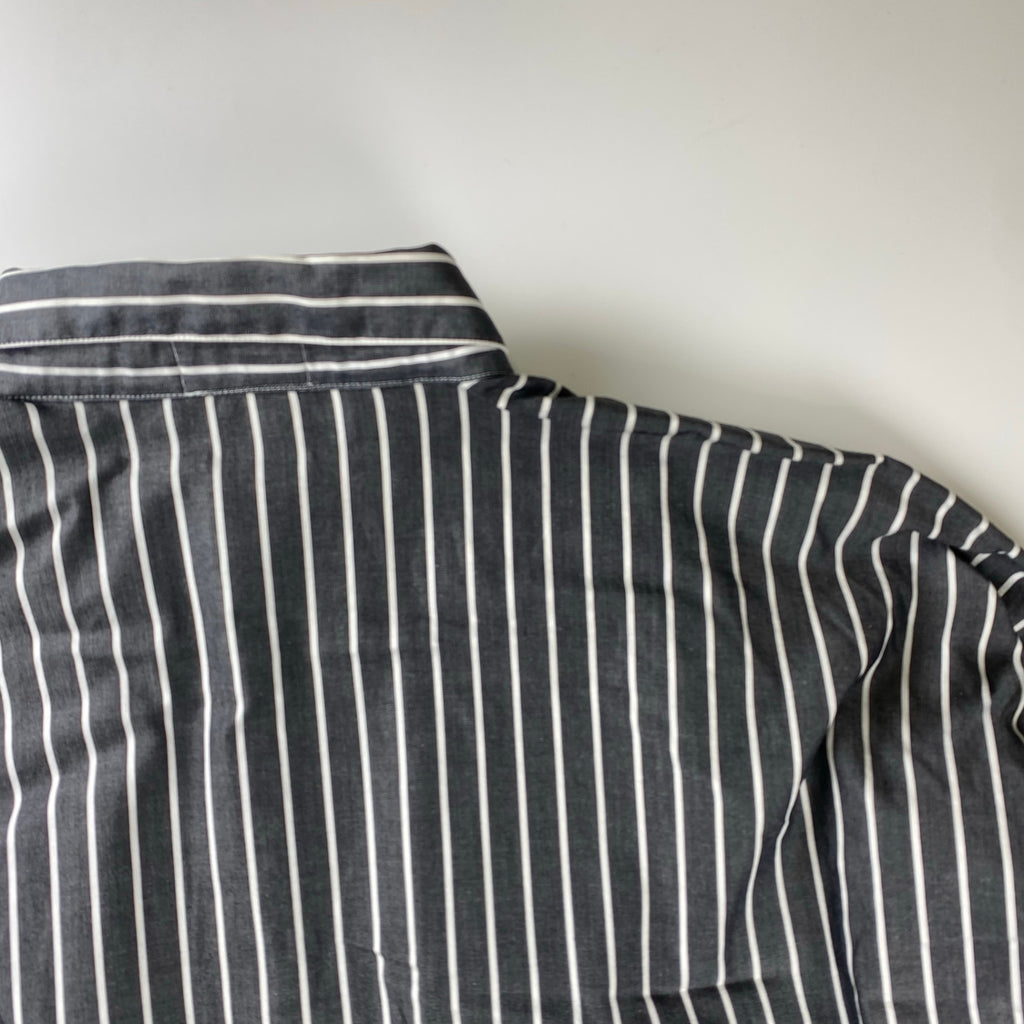 V2 BY VERSACE ベルサーチ ベルサーチェ ヴィンテージ / ストライプ シャツ ボタンダウン ビッグシルエット SIZE：M（XL程度）