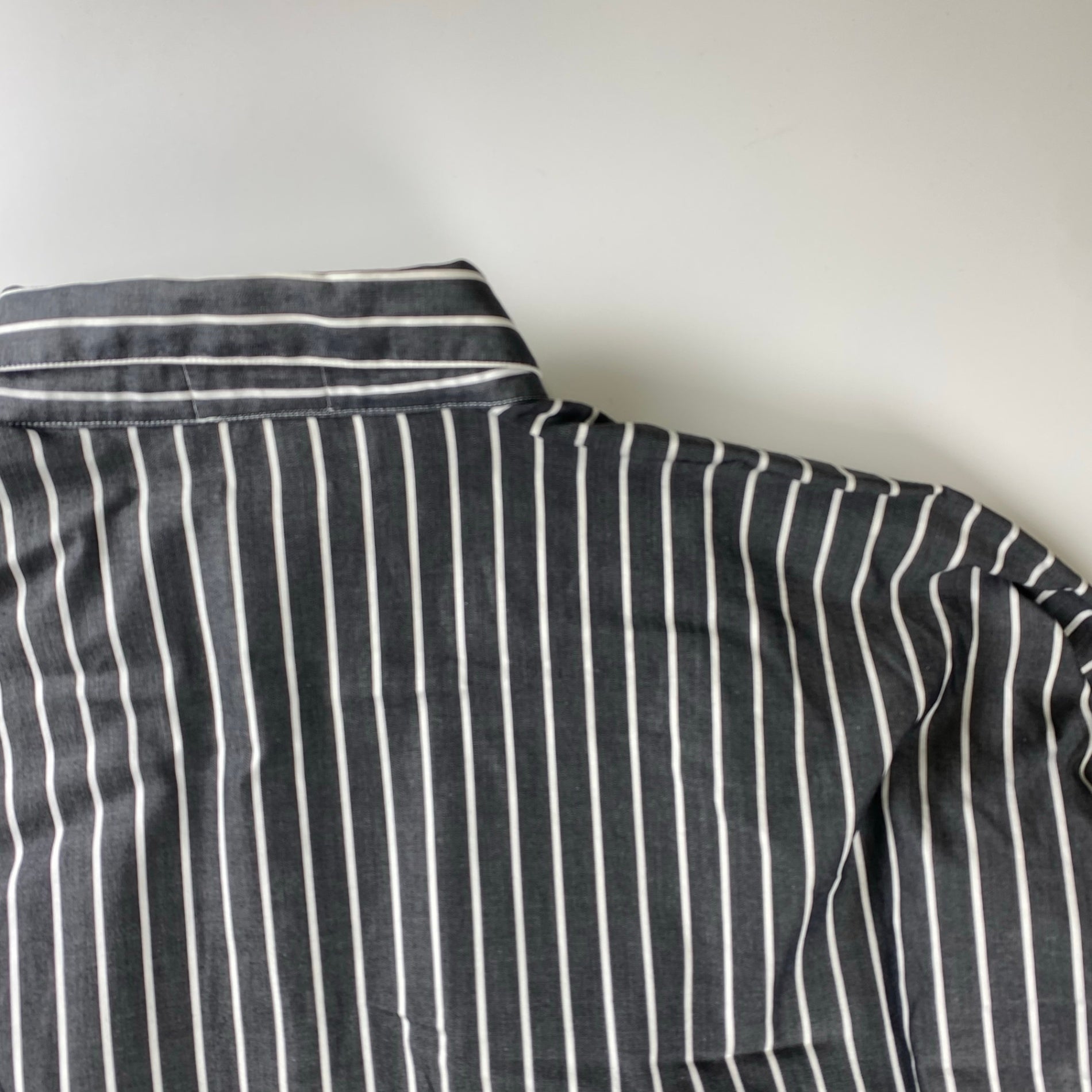 V2 BY VERSACE ベルサーチ ベルサーチェ ヴィンテージ / ストライプ シャツ ボタンダウン ビッグシルエット SIZE：M（XL程度）