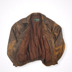 VINTAGE / A-2ラムレザージャケット ブラウン SIZE:L
