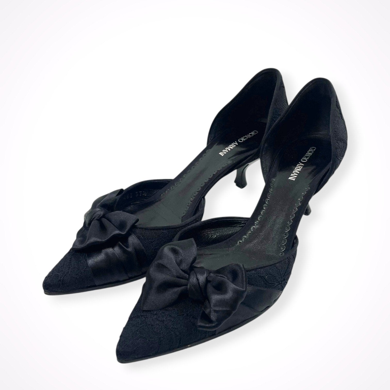 GIORGIO ARMANI / リボンジャガードパンプス 参考定価：200,000程度 SIZE：37 1/2