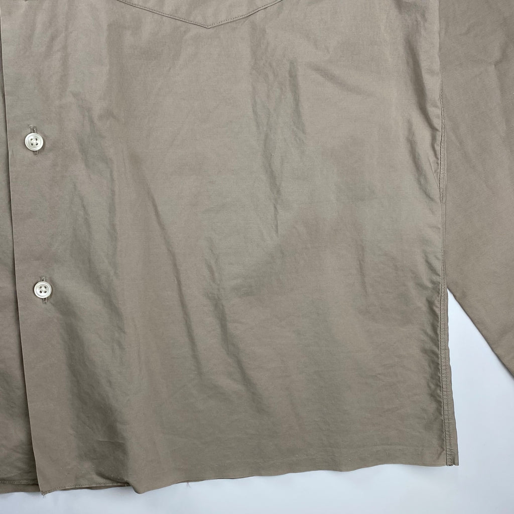 AURALEE オーラリー / SELVEDGE WEATHER CLOTH SHIRTS オープンカラー シャツ ベージュ 参考定価：22,000+tax SIZE：3
