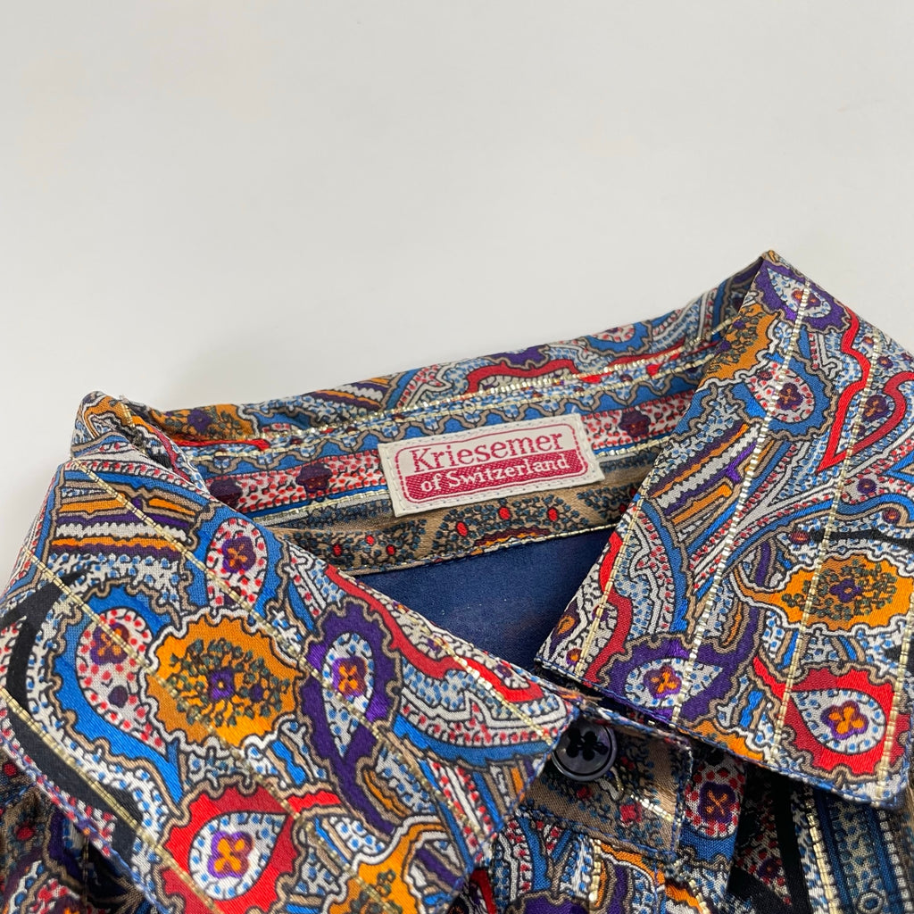EURO VINTAGE / ヴィンテージシルクシャツワンピース SIZE：38