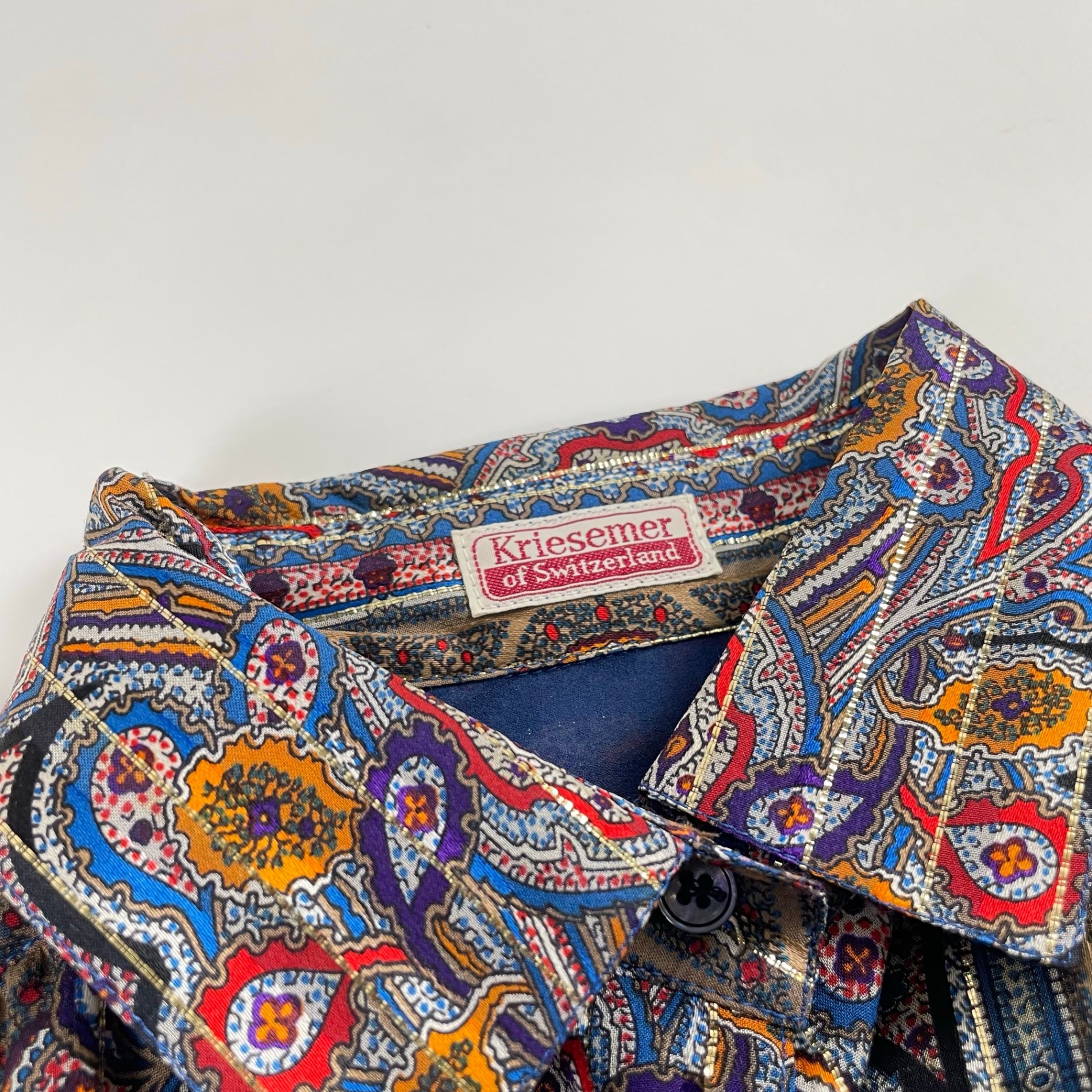 EURO VINTAGE / ヴィンテージシルクシャツワンピース SIZE：38