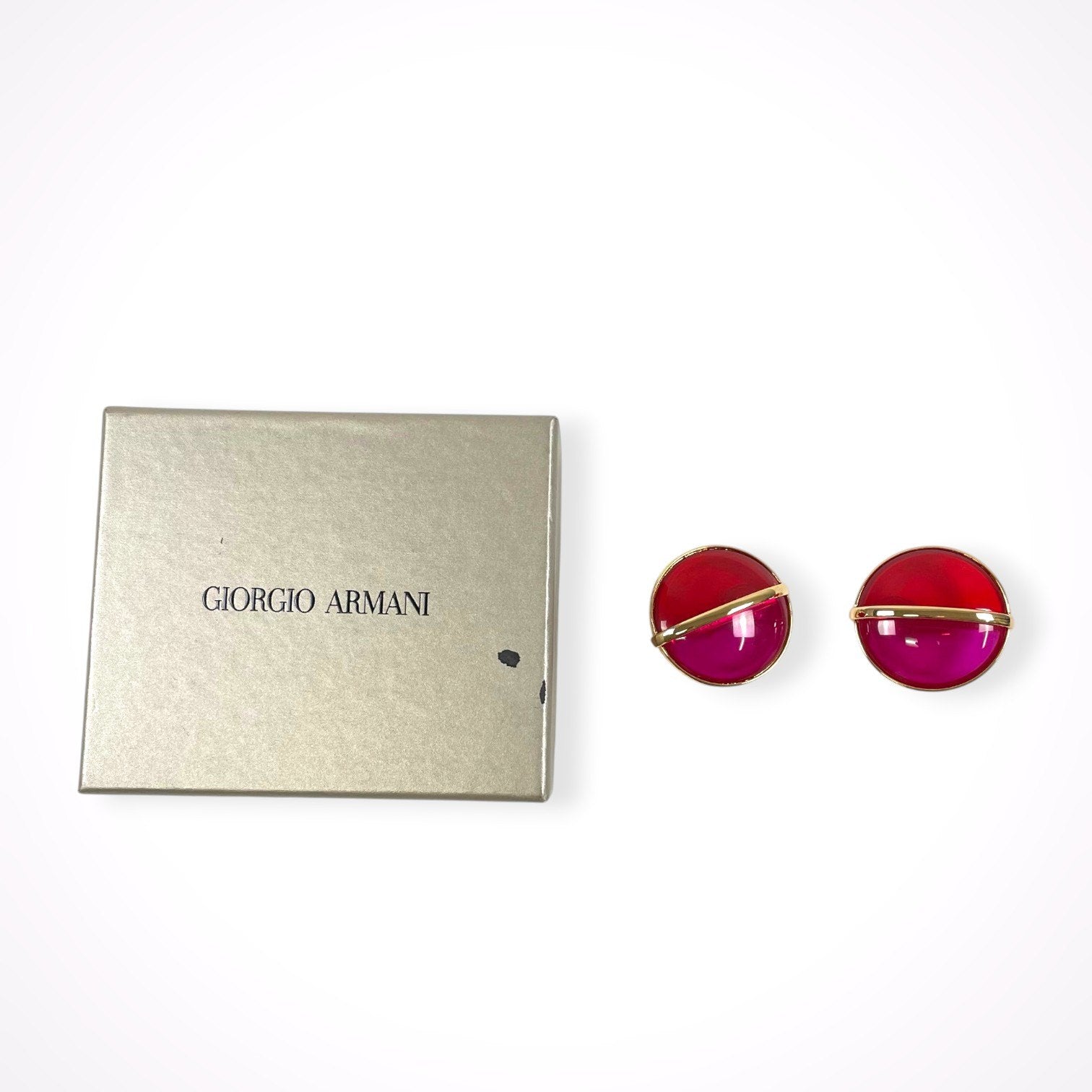 GIORGIO ARMANI / サークル2トーンイヤリング 箱付 参考定価：55,000程度