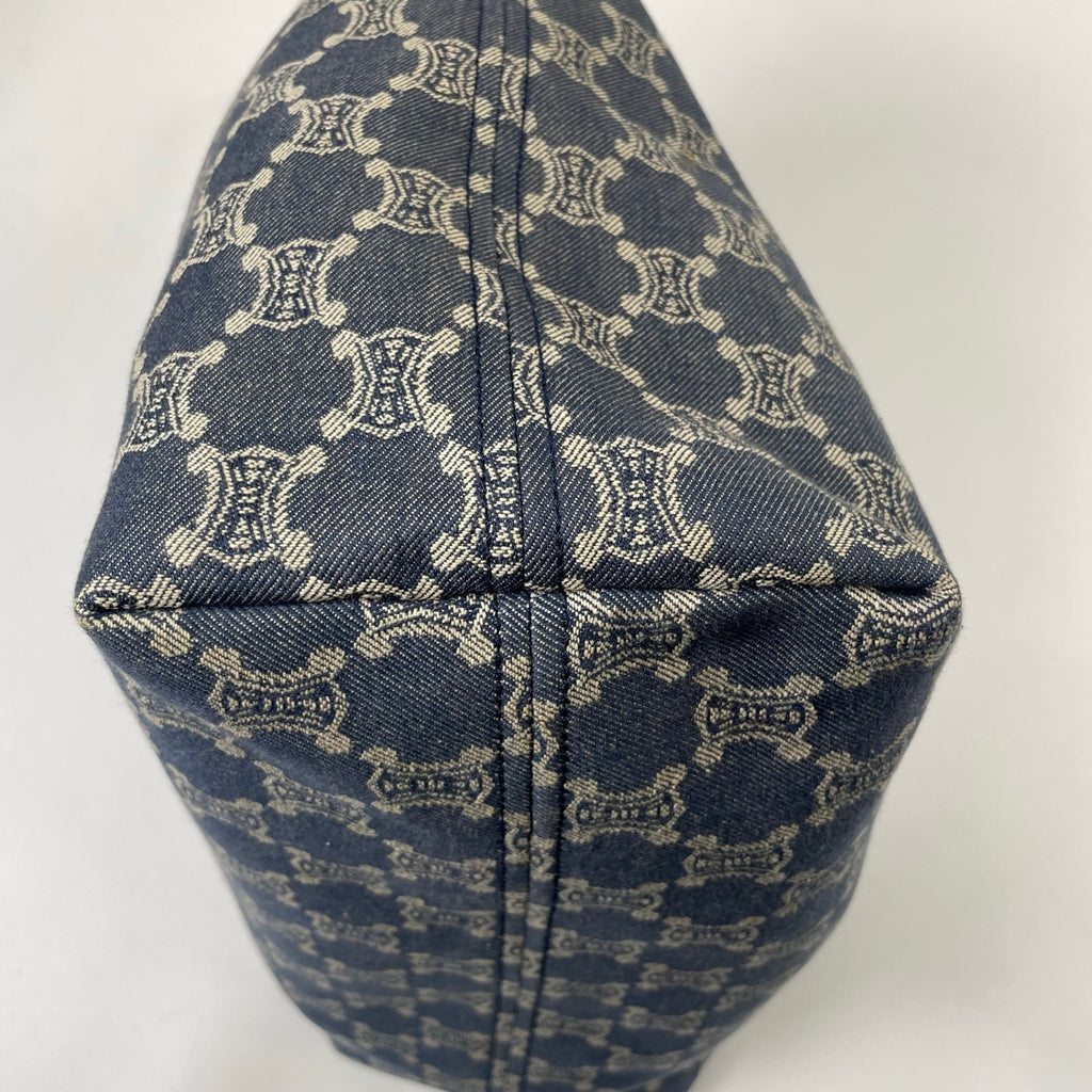 CELINE / スタッズデザイン デニムマカダムトートバッグ