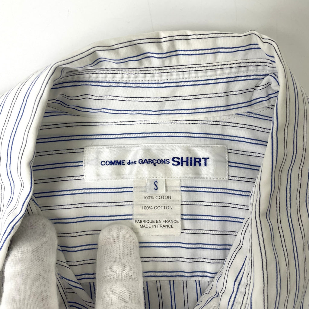 COMME des GARCONS SHIRT / 丸ポケストライプシャツ 参考定価：65,000程度 SIZE:S(M-L程度)