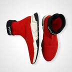 BALENCIAGA バレンシアガ / SPEED TRAINER CUFFED ロゴ レッド×ブラック 参考定価：130,000程度 SIZE:28.5