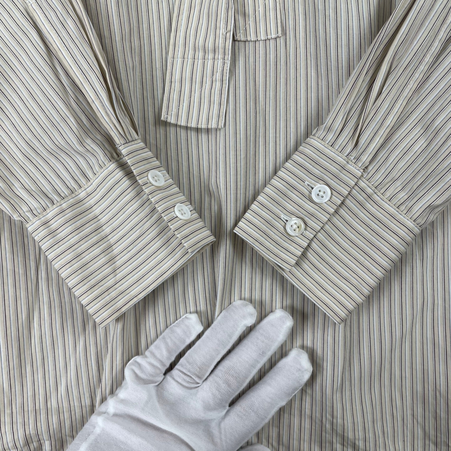 osakentaro / バラバラストライプシャツ 参考定価：30,000程度 SIZE：M-L程度