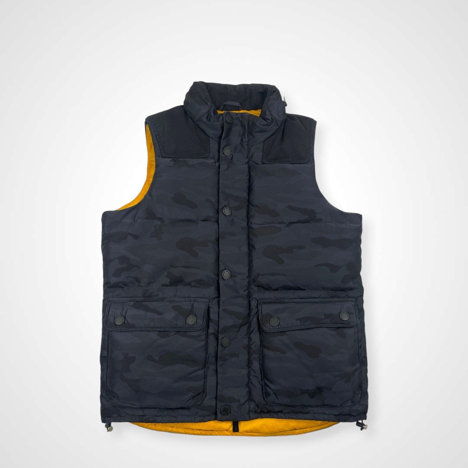 EMPORIO ARMANI JEANS エンポリオ アルマーニ ジーンズ / 2トーン ダックダウンベスト 迷彩柄 SIZE：S