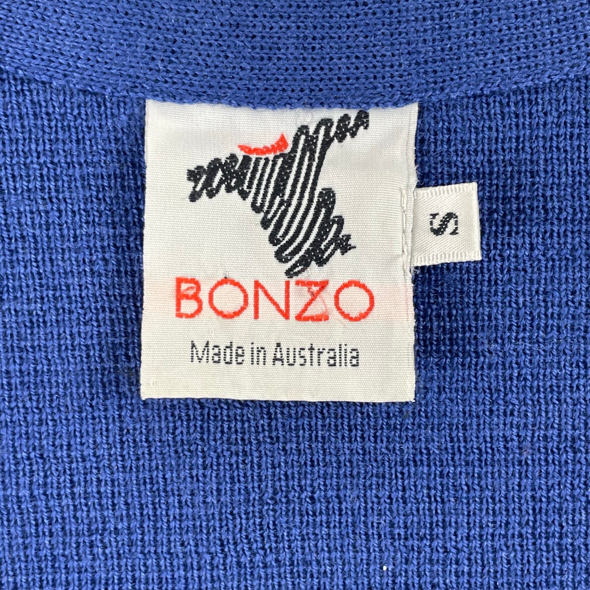 BONZO / 3Dピュアウールニットベスト オーストラリア製 SIZE:S