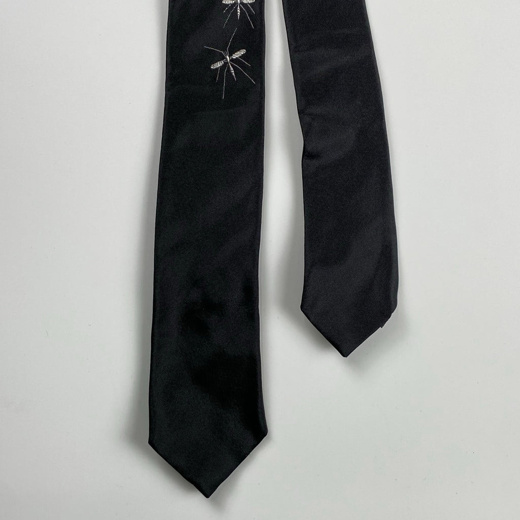 クリス期 アーカイブ Dior HOMME ディオール オム / アメンボ刺繍 ナロータイ モノトーン