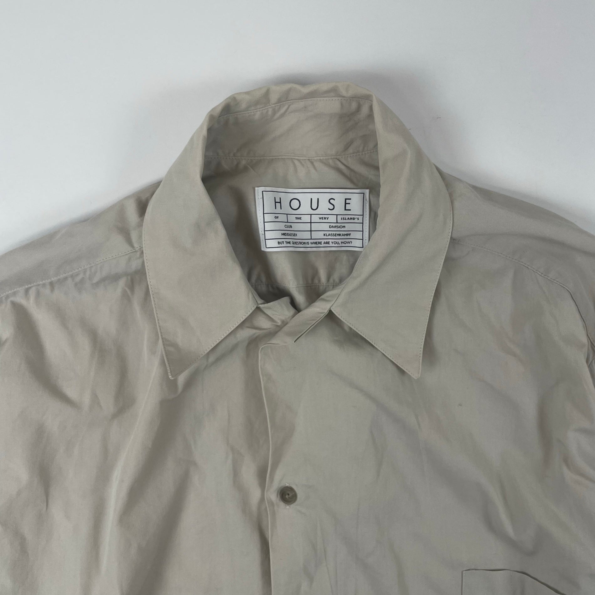 HOUSE OF THE VERY ISLAND / オープンカラーコットンシャツ 参考定価：40,000程度 SIZE:M