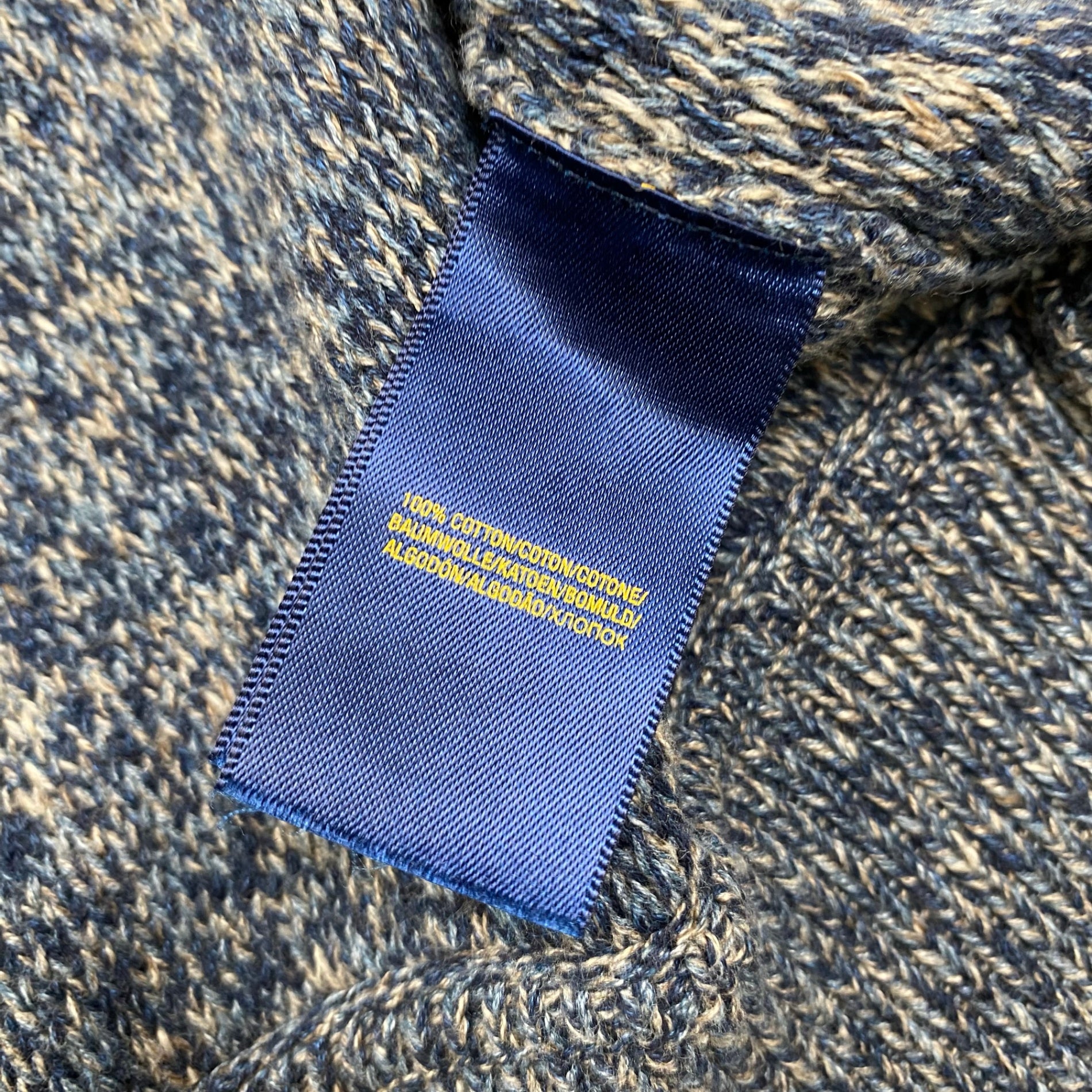 POLO RALPH LAUREN ポロ ラルフローレン / ショールカラー ケーブルニット ジャケット ヨーロッパ限定 参考定価：35,000程度 SIZE:XL(170cm)