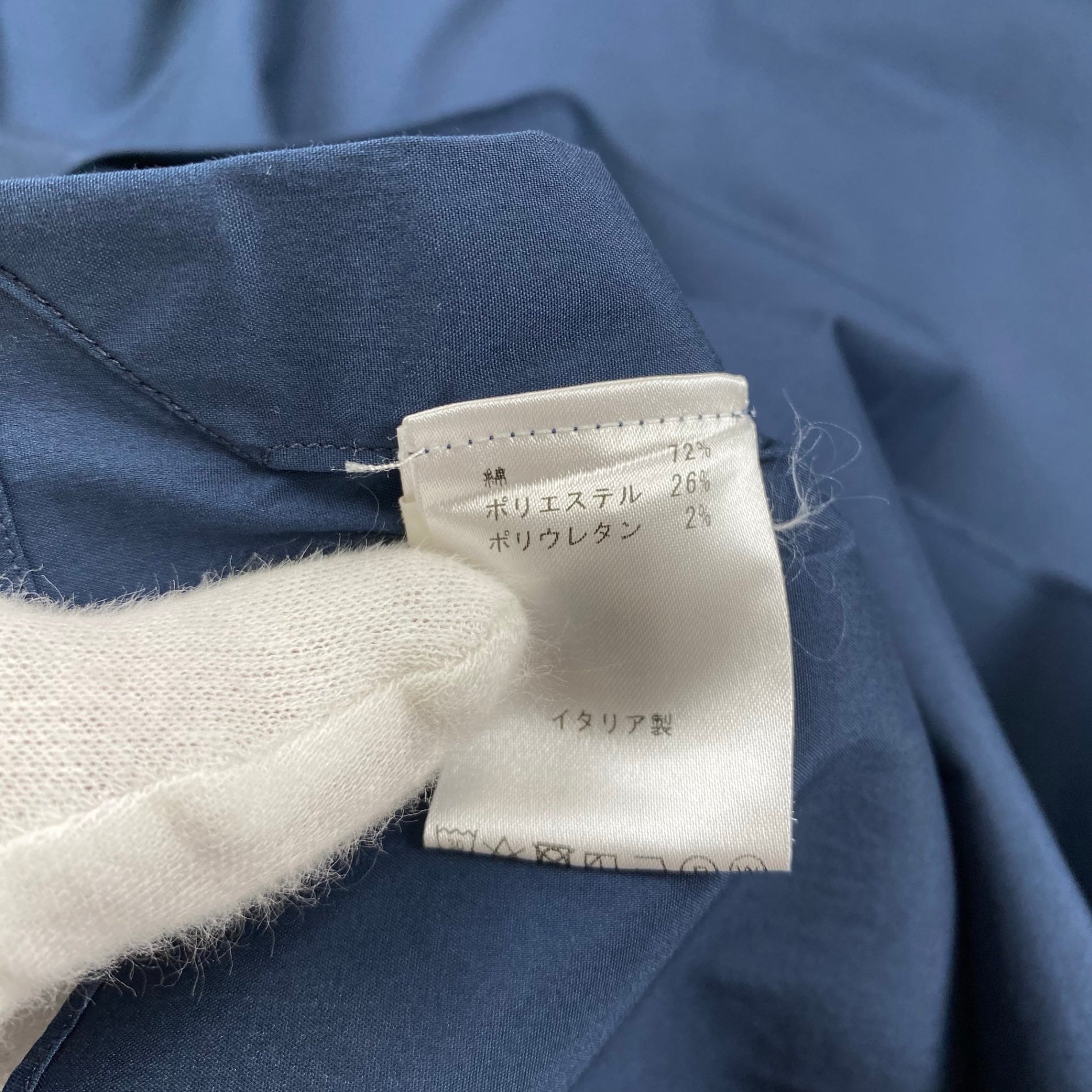 Finamore フィナモレ / ワイドカラーシャツ ドレスシャツ SIZE：M