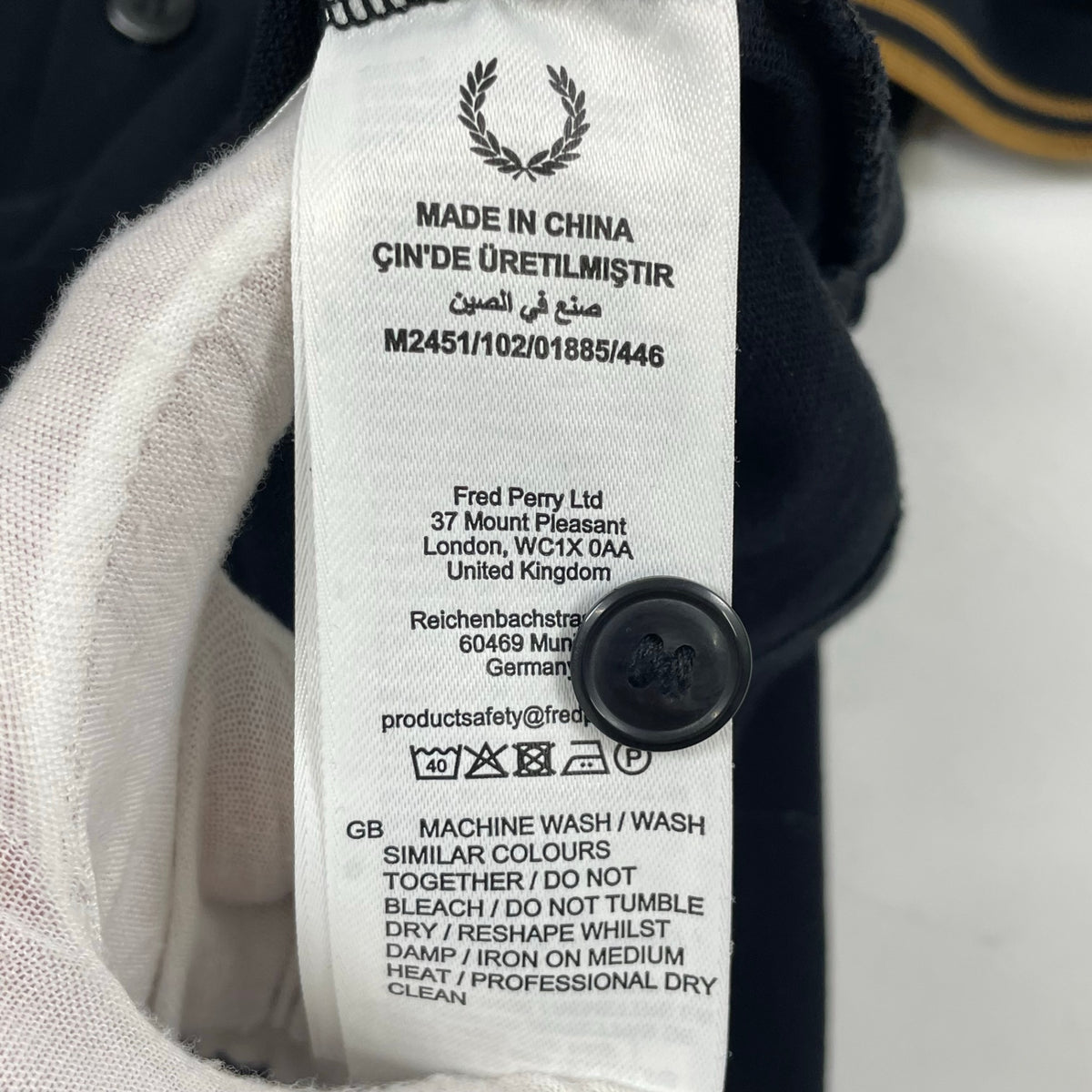 FRED PERRY × UNITED ARROWS / 別注ツインティップ ボタンスルー シャツ 参考定価：17,000+tax SIZE:M